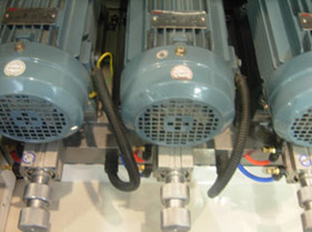 Станок для изготовления прямолинейного фацета ENKONG XM 251(PLC), 251(DD), электродвигатели привода шпинделей