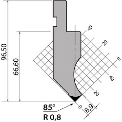 Пуансон и матрица имеют индукционно закаленные поверхности (HRC 52-58)